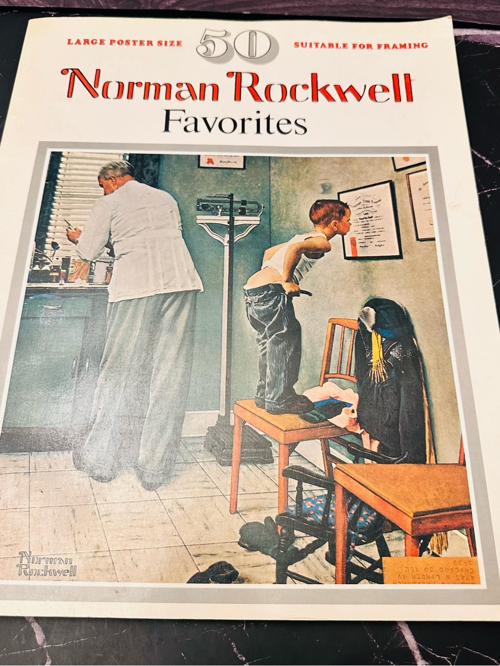 Vintage 1977 oversized Norman Rockwell Poster Sz Book/Coffee Table Book/Art Book